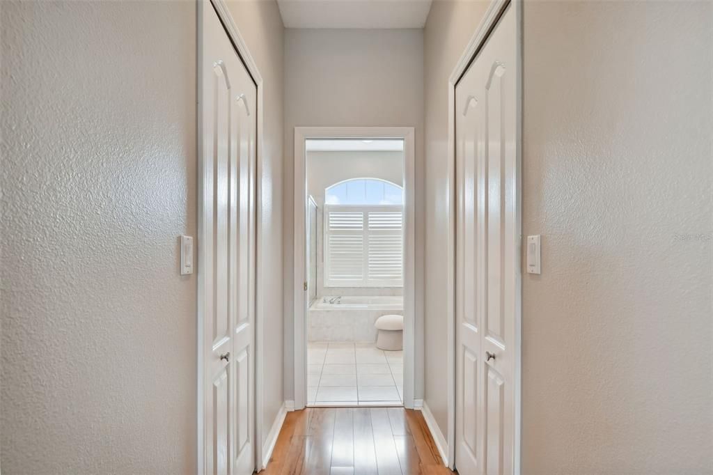 2 generous sized Walk-In Closets lead the way to the Owner's en-suite Bath