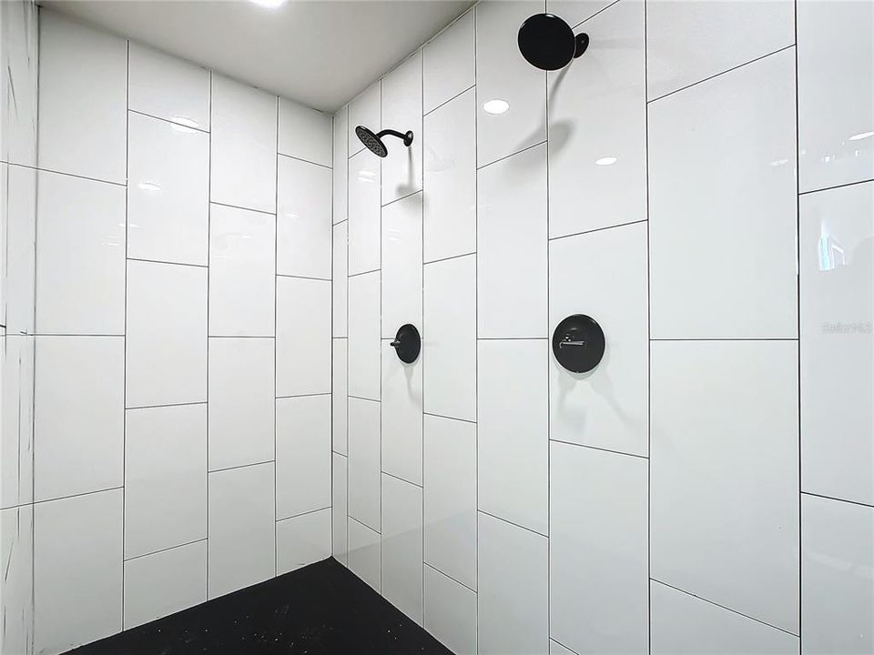 Double shower heads!