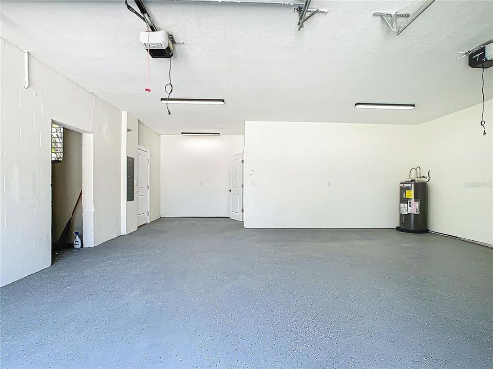 Oversized garage with separate storage area (on left)