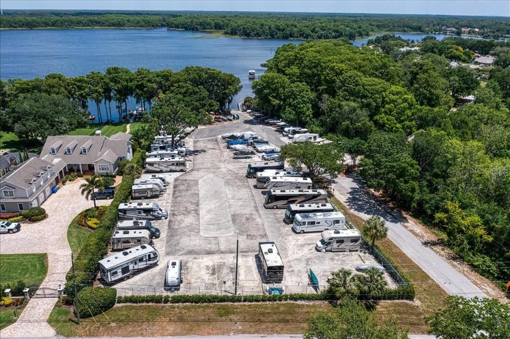 Amenities include free RV or boat storage in a secure lot with a boat ramp~
