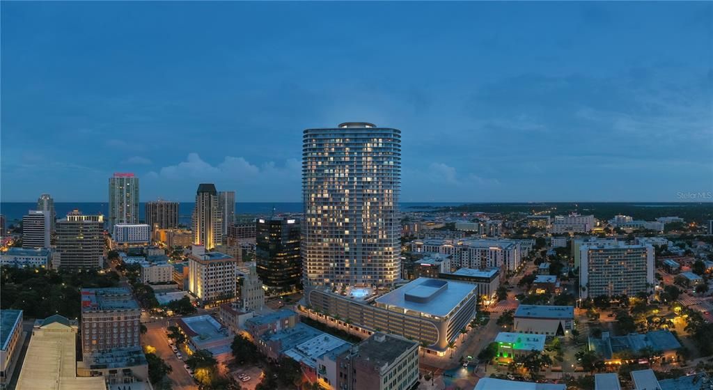 400 Central at Dusk