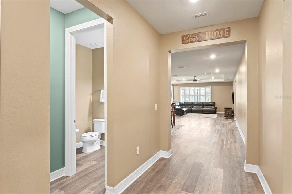 As you enter the home, you'll find a 3-way split bedroom floor plan