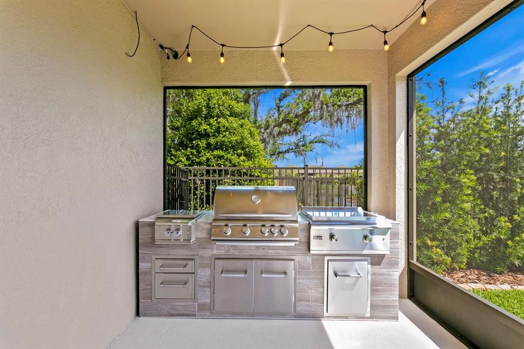 Enjoy backyard BBQ's with your custom gourmet outdoor kitchen