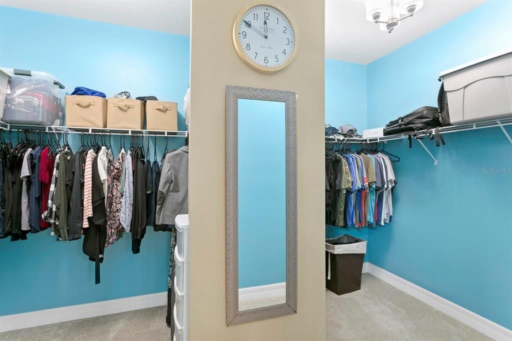 At the end of the master bath is a huge walk-in closet