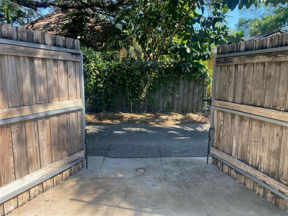 Backyard Gate Open