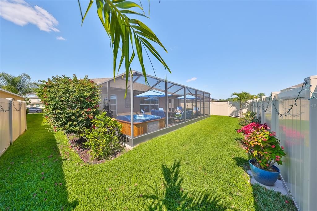 Beautifully landscaped and is easy to maintain.