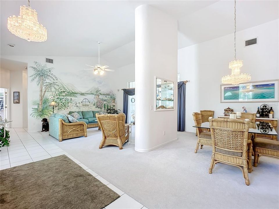 Formal Dining area on the right, living room on left.