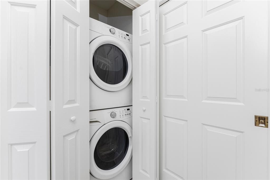 Laundry Space with Stackable Washer /Dryer