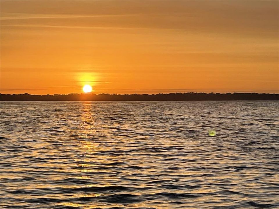 sunrise over lake Louisa