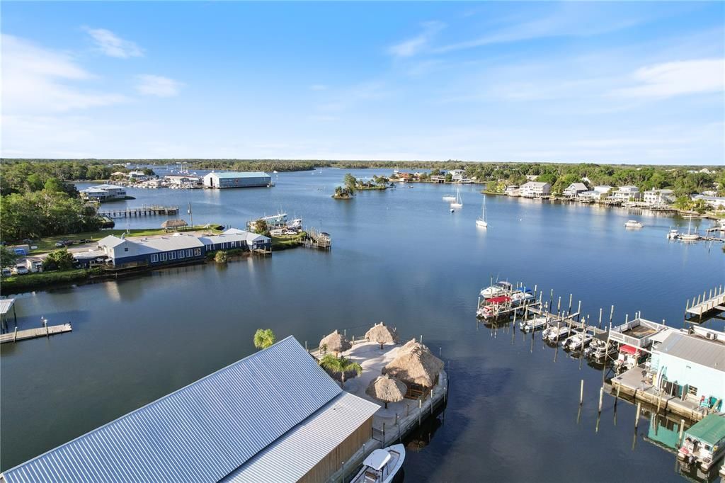 View of King's Bay looking towards Pete's Pier Marina in downtown Crystal River