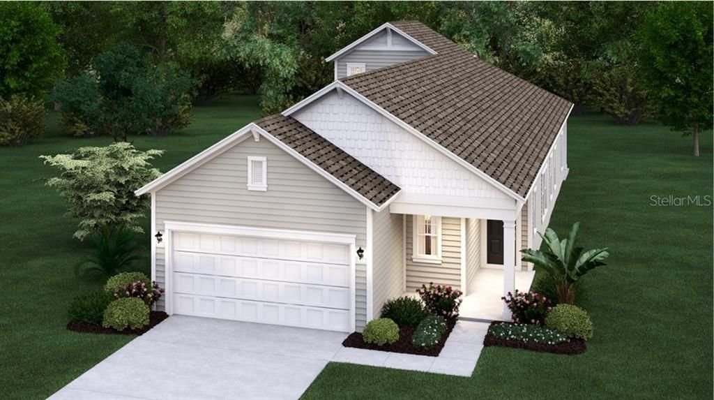 Artist rendering; illustration only; colors, features, and garage orientation may differ