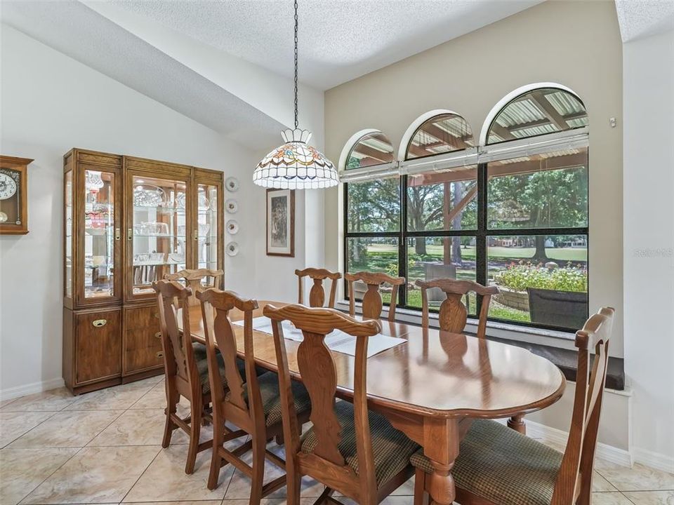 Bright and open Dining Room overlooking the golf course