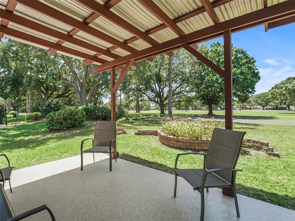 Covered Rear Patio overlooking the Golf Course