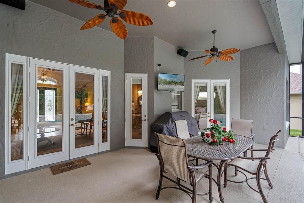 French doors to Living Room and Lanai