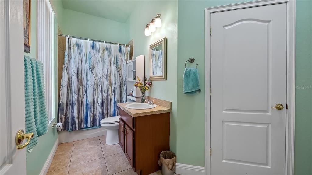2nd Bathroom connects to second bedroom and has access to living area.