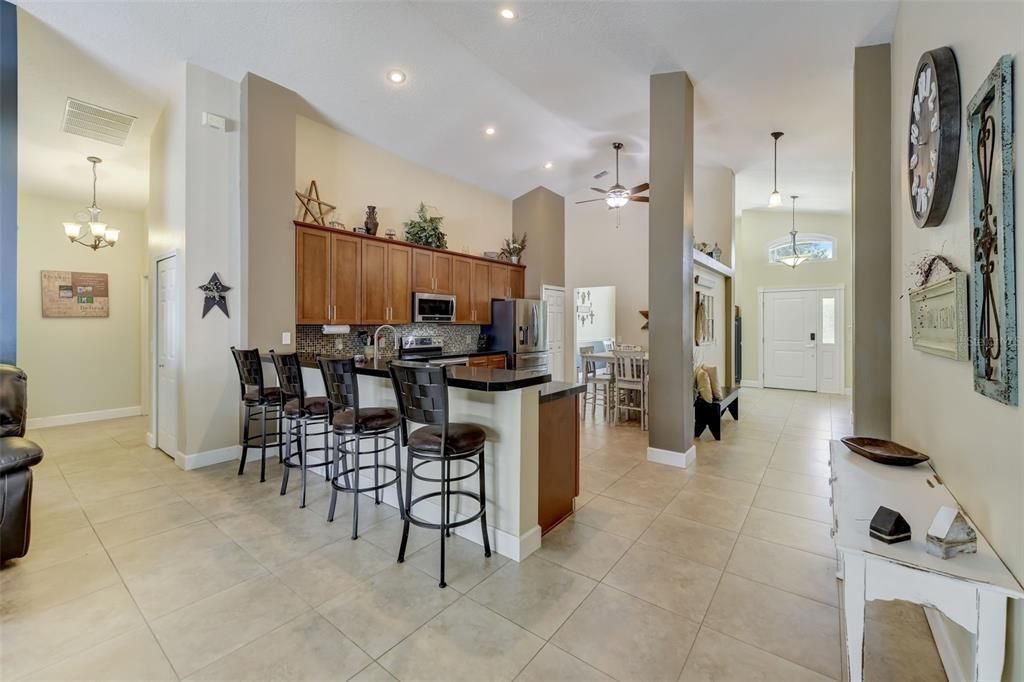 OPEN FLOOR PLAN WITH HIGH CEILINGS THROUGHOUT!