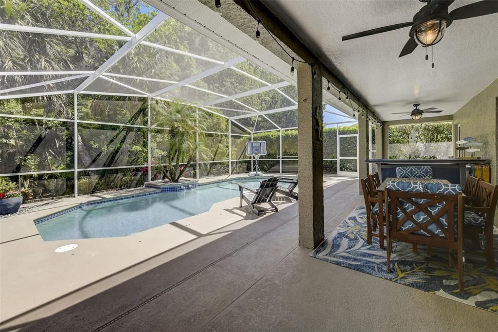 YOUR OWN PRIVATE OASIS! BEAUTIFUL POOL AND ENTERTAINMENT AREA. BACKS TO CONSERVATION!!