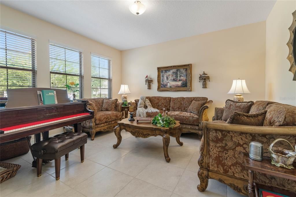 Formal Living Room with French Doors for privacy