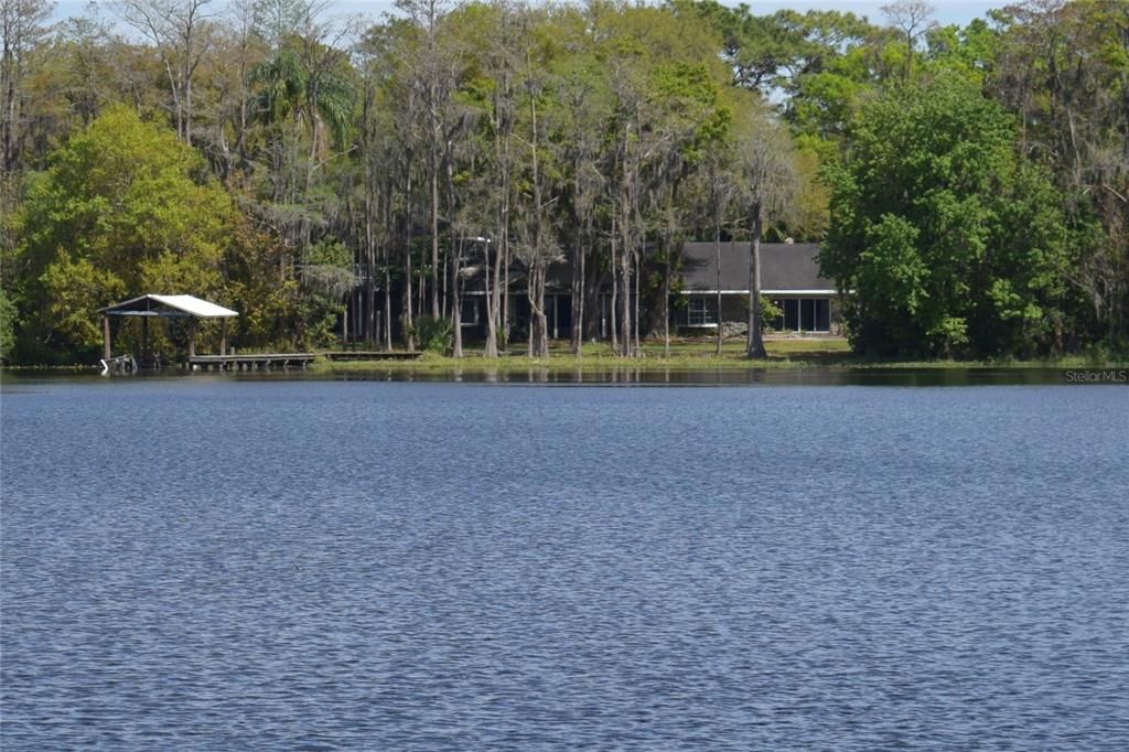 House and dock from lake
