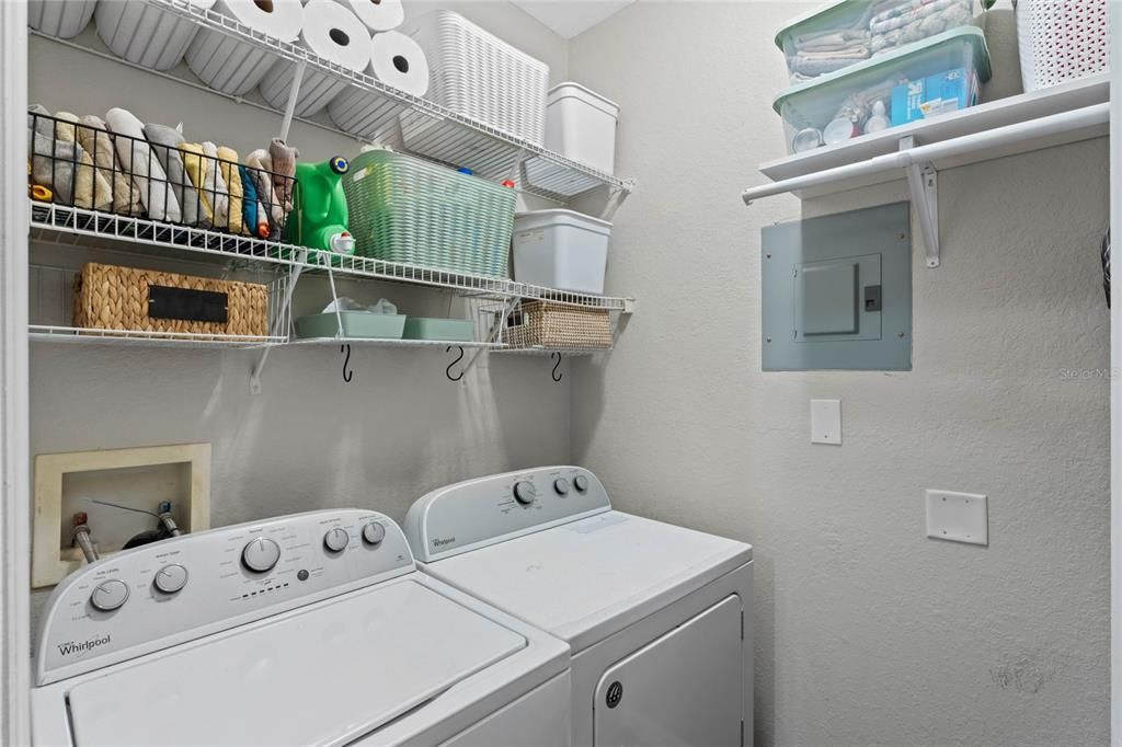 Laundry room inside unit