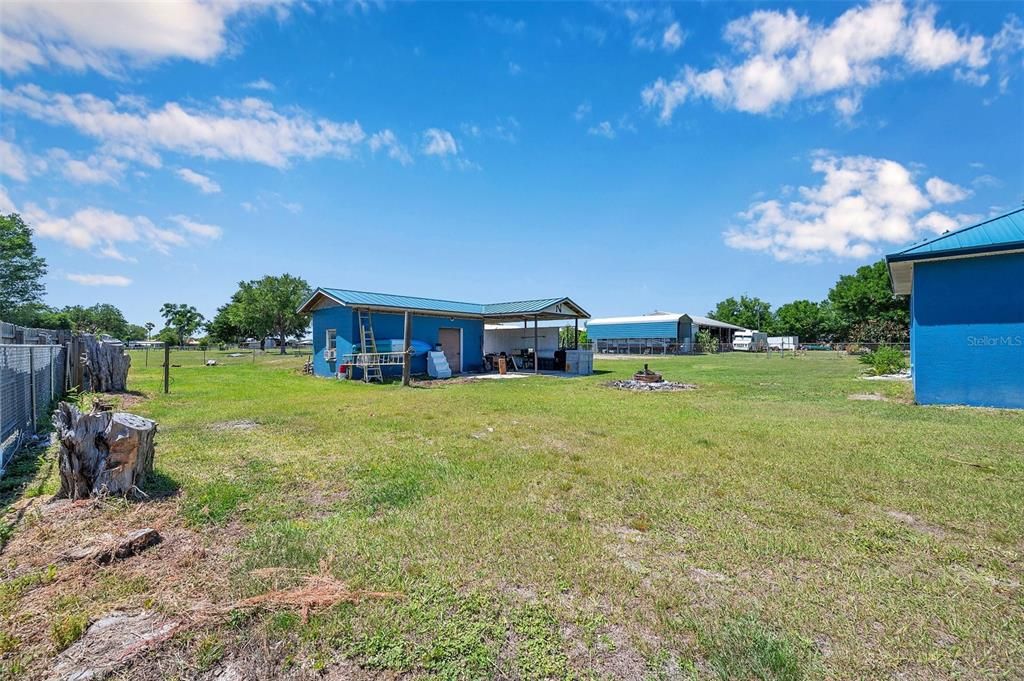 Detached Workshop and carport