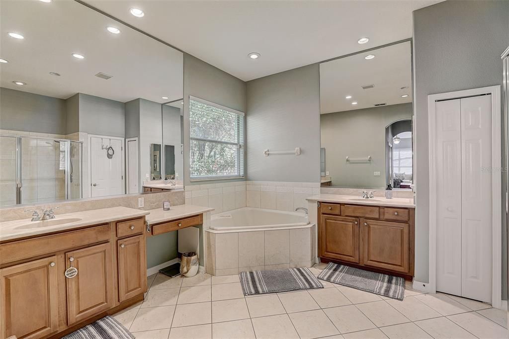 Owner's bathroom with separate sinks