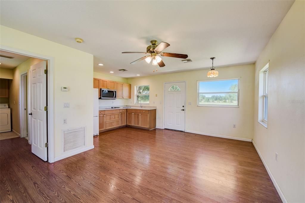 In Law unit has large living/kitchen