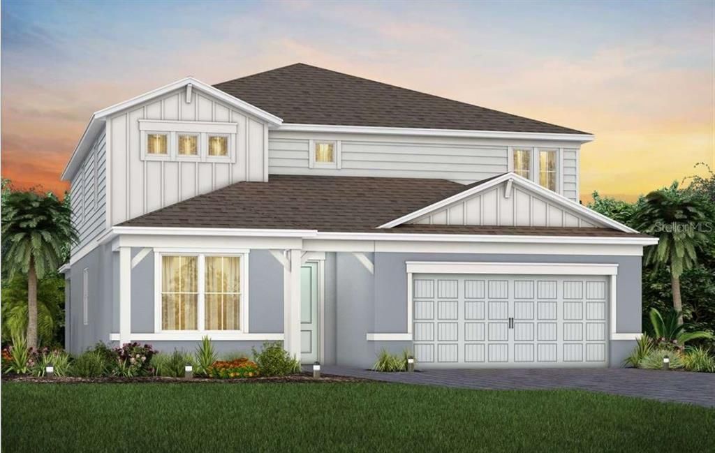 Exterior Design. Artistic rendering for this new construction home. Pictures are for illustrative purposes only. Elevations, colors and options may vary.