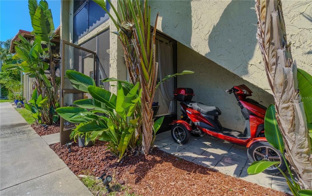 Covered scooter parking