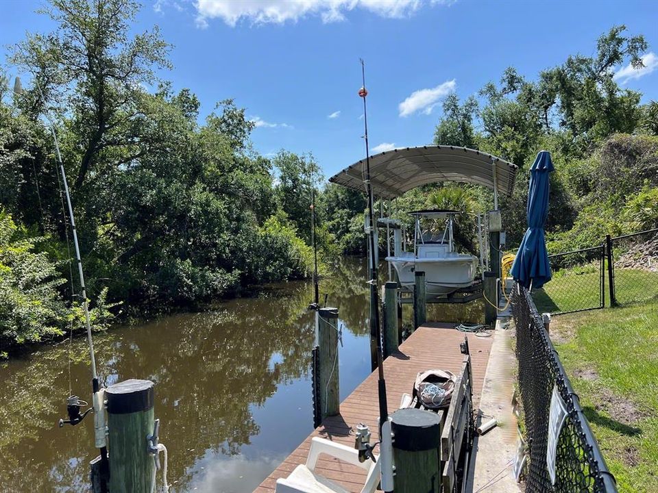 Fishing Rod Holders / Dock is 30' X 5'