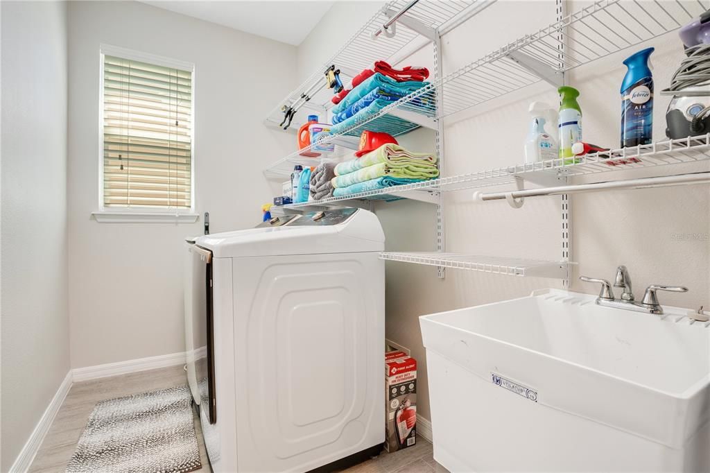 Laundry room off of primary closet