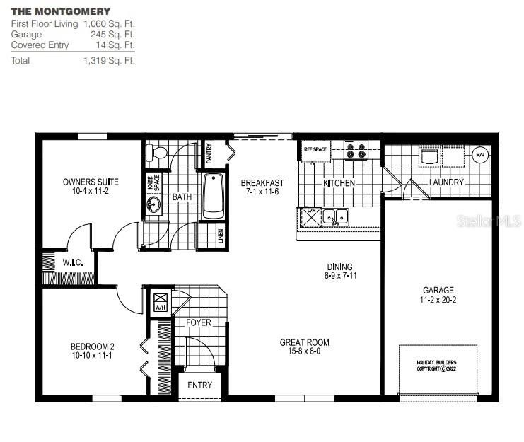 Active With Contract: $229,990 (2 beds, 1 baths, 1060 Square Feet)