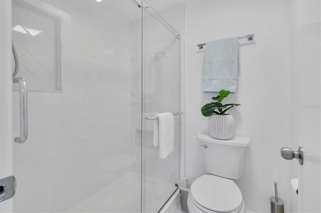 Remodeled shower/water closet