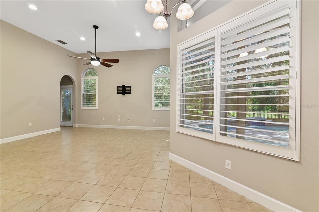 Plantation shutters and high ceilings