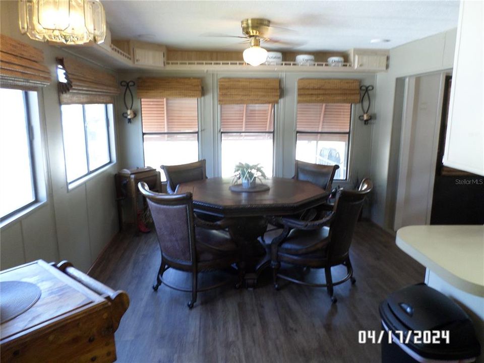 Dining room with upgraded table