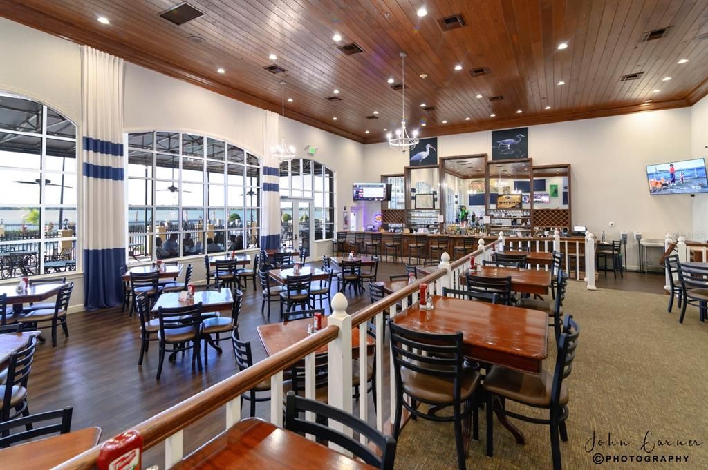 The main clubhouse is home to Charm City Grill, a full-service restaurant and bar. Both indoor and outdoor seating are available.