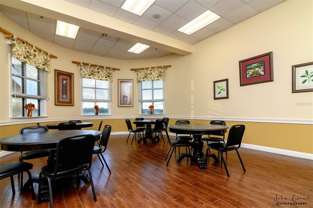 The Health and Fitness Center has two card and table game rooms.