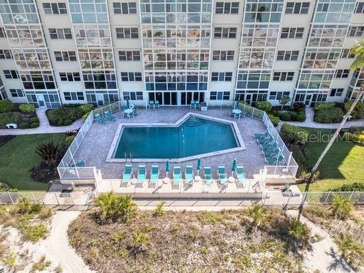 Swimming Pool on West Side of Gulf Shores Condo Bldg.