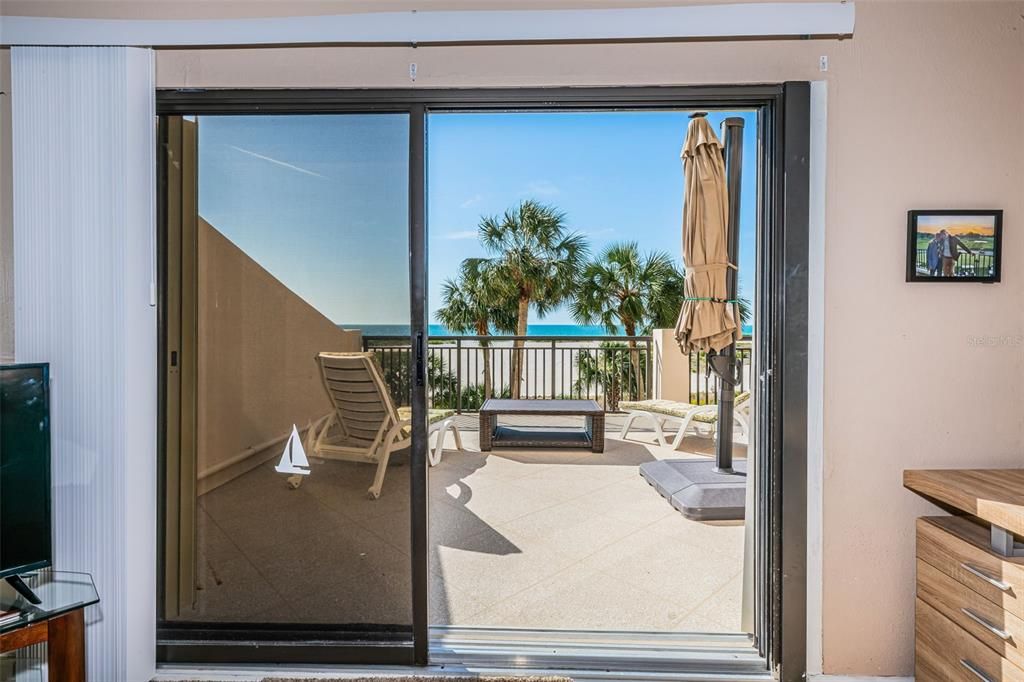 Step out onto your massive 25 x 16 Balcony overlooking the Beach & Pool area!