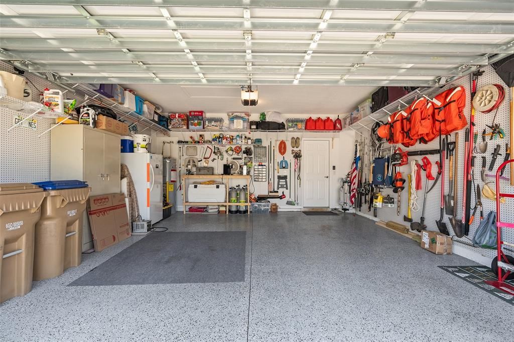 Two Car Garage with plenty of storage