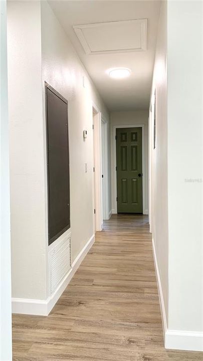Hallway to bedrooms and bathroom