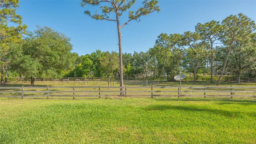 9 plus acres, fenced and cross fenced (4 pastures total).