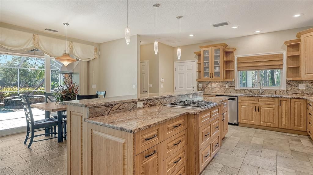 You will love all of the countertop space and cooking on a gas stove, what could be better?  The dishwasher is only 1 year old, the disposal is also only 1 year old.  New, new new!