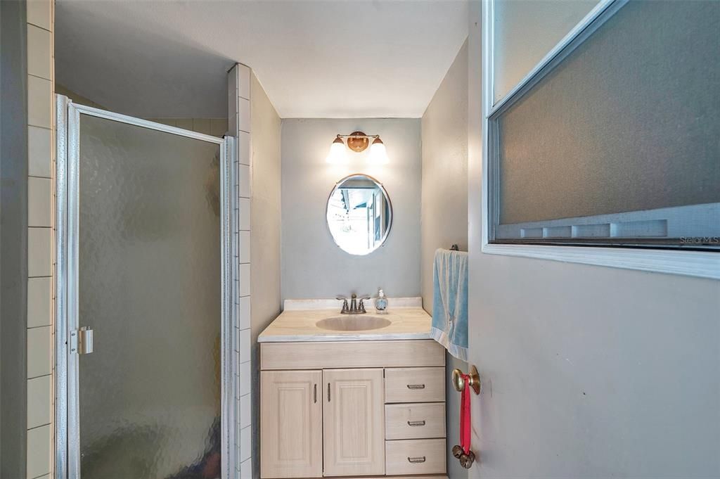 3rd Bathroom off pool area with shower. No need to enter the house drunig pool parties!
