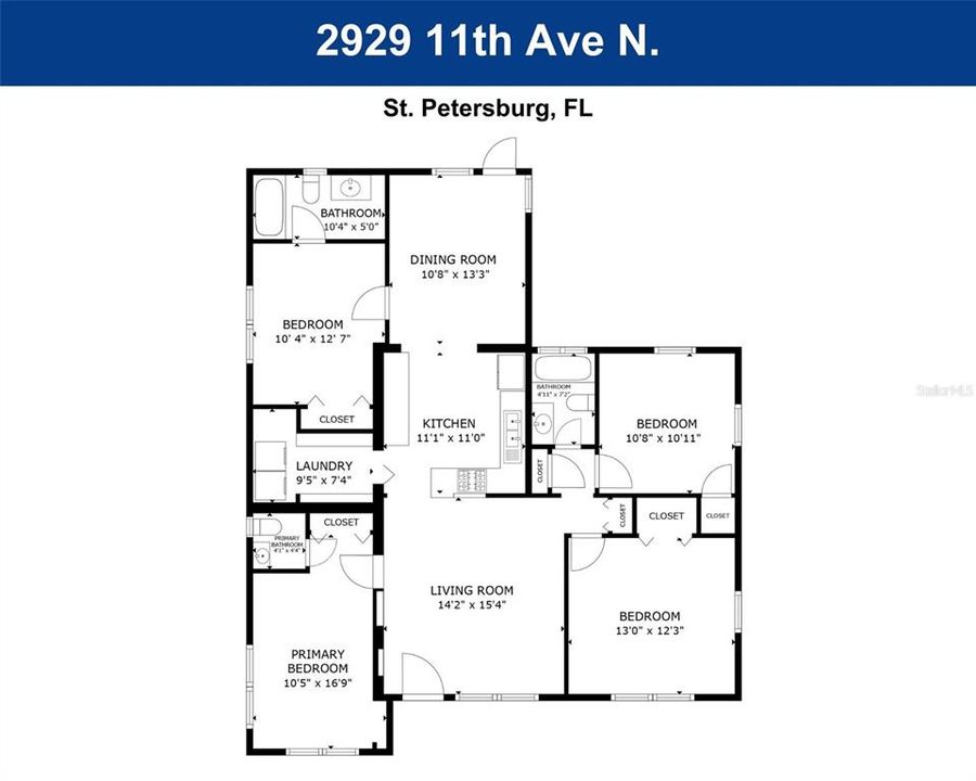 For Rent: $3,050 (4 beds, 2 baths, 1441 Square Feet)