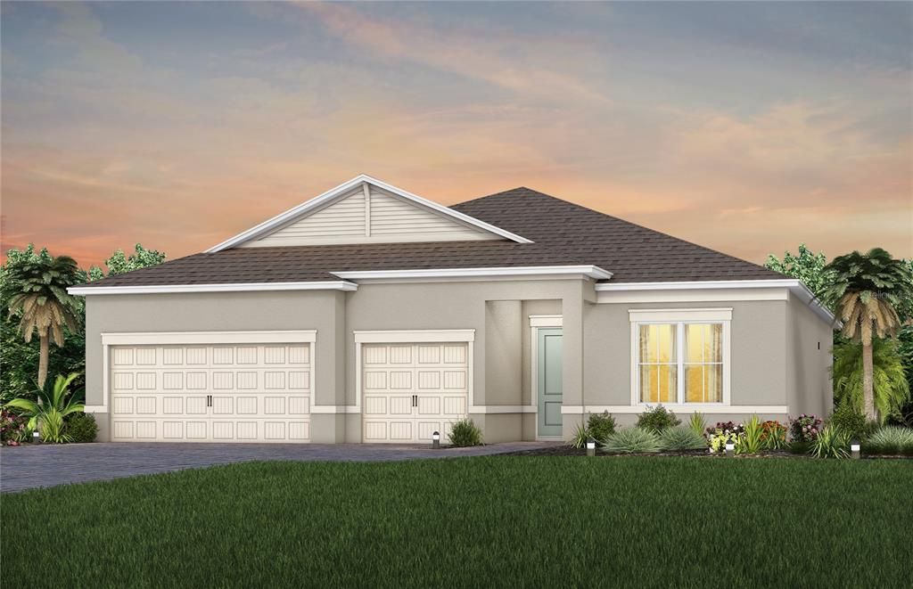 Exterior Design. Artistic rendering for this new construction home. Pictures are for illustrative purposes only. Elevations, colors and options may vary.