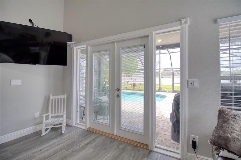French Doors with Built-In Blinds