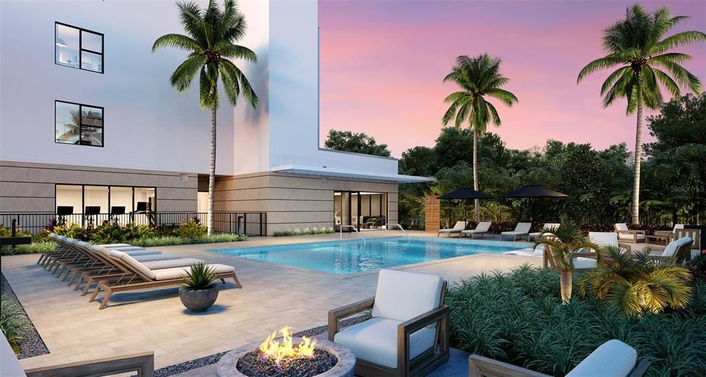 Pool, Fire Pit and Barbeque