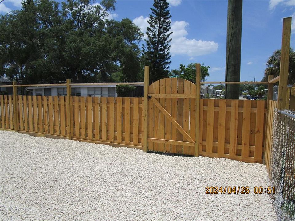 Brand new fence and gate