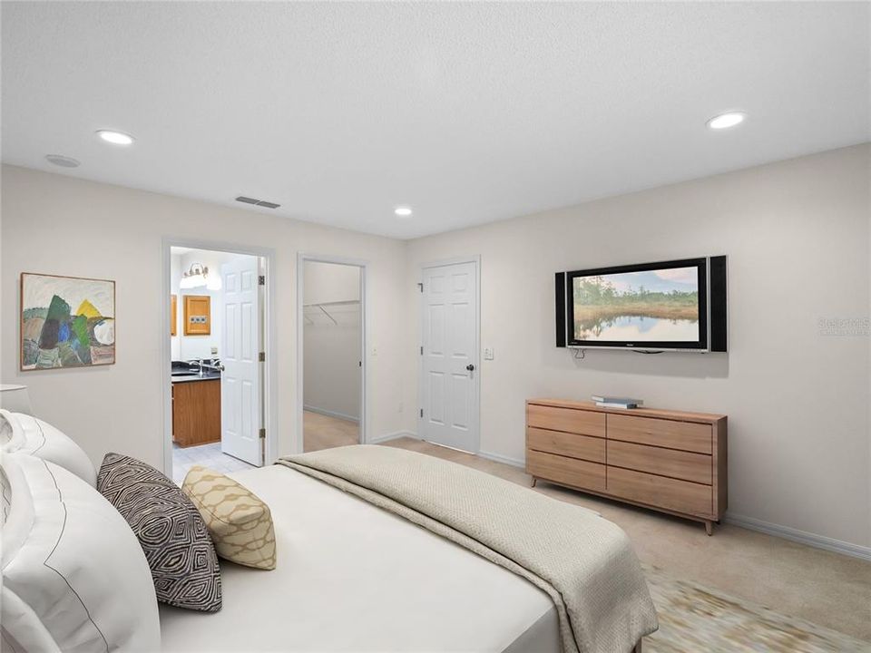 Master bedroom suite - virtually staged